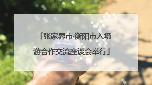 张家界市·衡阳市入境游合作交流座谈会举行