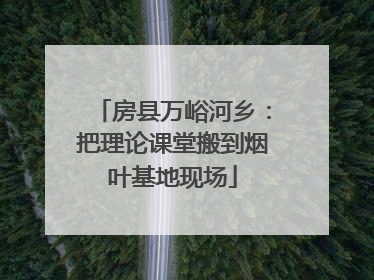 房县万峪河乡：把理论课堂搬到烟叶基地现场