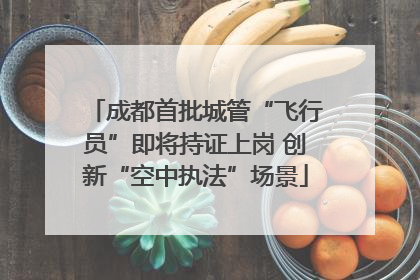 成都首批城管“飞行员”即将持证上岗 创新“空中执法”场景