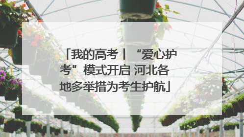 我的高考丨“爱心护考”模式开启 河北各地多举措为考生护航