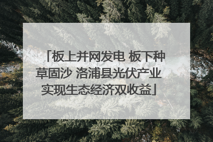 板上并网发电 板下种草固沙 洛浦县光伏产业实现生态经济双收益
