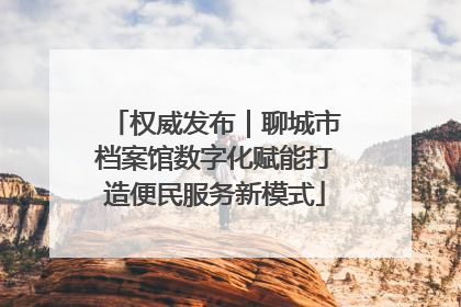 权威发布｜聊城市档案馆数字化赋能打造便民服务新模式