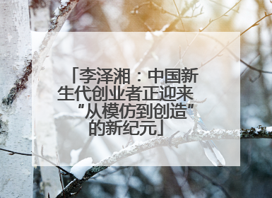 李泽湘：中国新生代创业者正迎来“从模仿到创造”的新纪元