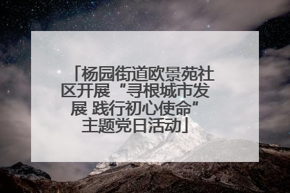杨园街道欧景苑社区开展“寻根城市发展 践行初心使命”主题党日活动