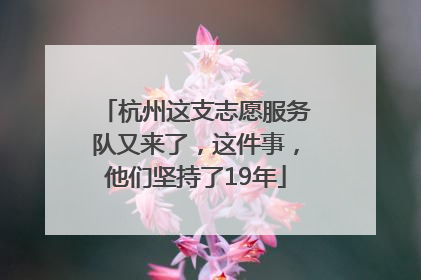 杭州这支志愿服务队又来了，这件事，他们坚持了19年