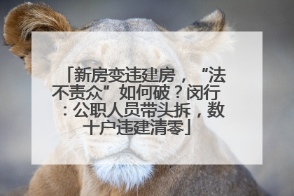 新房变违建房，“法不责众”如何破？闵行：公职人员带头拆，数十户违建清零