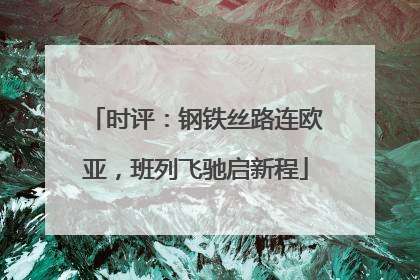 时评：钢铁丝路连欧亚，班列飞驰启新程