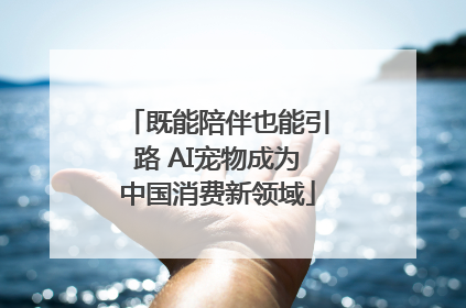 既能陪伴也能引路 AI宠物成为中国消费新领域