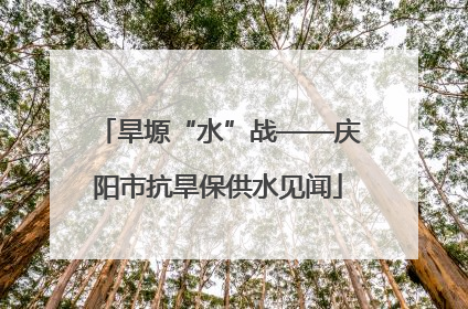 旱塬“水”战——庆阳市抗旱保供水见闻
