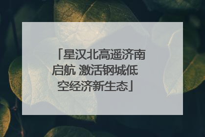 星汉北高遥济南启航 激活钢城低空经济新生态