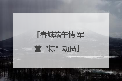 春城端午情 军营“粽”动员