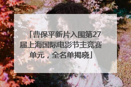 曹保平新片入围第27届上海国际电影节主竞赛单元，全名单揭晓