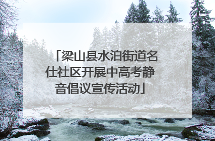 梁山县水泊街道名仕社区开展中高考静音倡议宣传活动