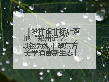 梦祥银非标店落地“郑州记忆”，以银为媒重塑东方美学消费新生态