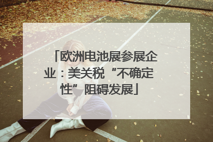 欧洲电池展参展企业：美关税“不确定性”阻碍发展