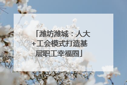潍坊潍城：人大+工会模式打造基层职工幸福圈