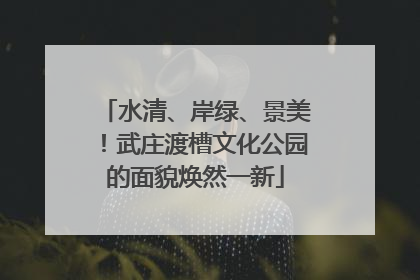 水清、岸绿、景美！武庄渡槽文化公园的面貌焕然一新