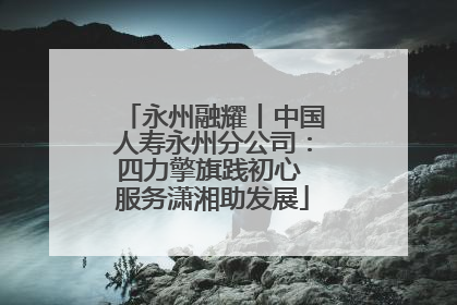 永州融耀丨中国人寿永州分公司：四力擎旗践初心 服务潇湘助发展