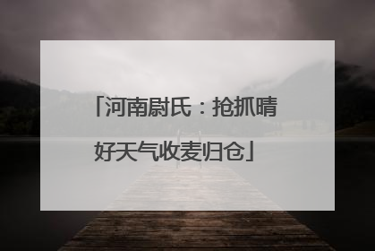 河南尉氏：抢抓晴好天气收麦归仓
