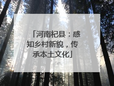 河南杞县：感知乡村新貌，传承本土文化