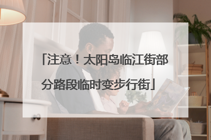 注意！太阳岛临江街部分路段临时变步行街