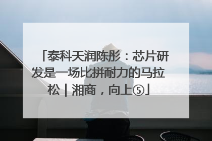 泰科天润陈彤：芯片研发是一场比拼耐力的马拉松｜湘商，向上⑤