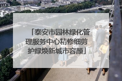 泰安市园林绿化管理服务中心精修细剪护绿焕新城市容颜