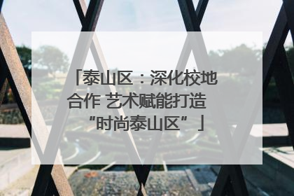 泰山区：深化校地合作 艺术赋能打造“时尚泰山区”