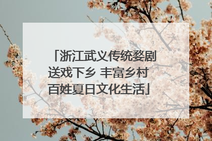 浙江武义传统婺剧送戏下乡 丰富乡村百姓夏日文化生活