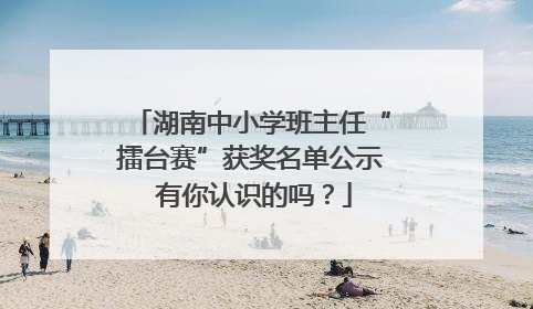 湖南中小学班主任“擂台赛”获奖名单公示 有你认识的吗？