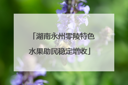 湖南永州零陵特色水果助民稳定增收