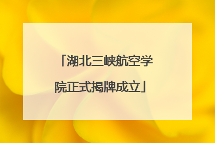 湖北三峡航空学院正式揭牌成立
