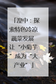 湟中：探索特色冷凉蔬菜发展 让“小菊芋”成为“大产业”