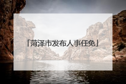 菏泽市发布人事任免