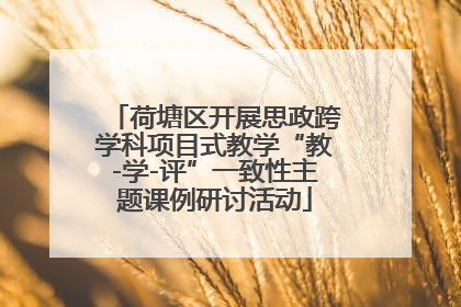 荷塘区开展思政跨学科项目式教学“教-学-评”一致性主题课例研讨活动