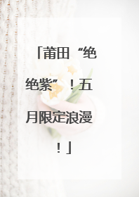 莆田“绝绝紫”！五月限定浪漫！