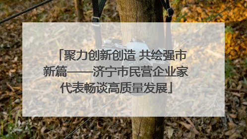 聚力创新创造 共绘强市新篇——济宁市民营企业家代表畅谈高质量发展