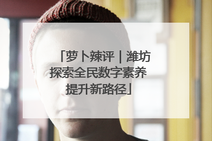 萝卜辣评｜潍坊探索全民数字素养提升新路径