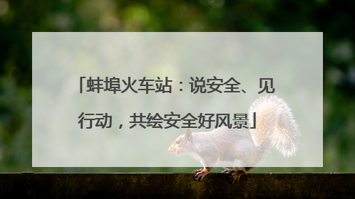 蚌埠火车站：说安全、见行动，共绘安全好风景