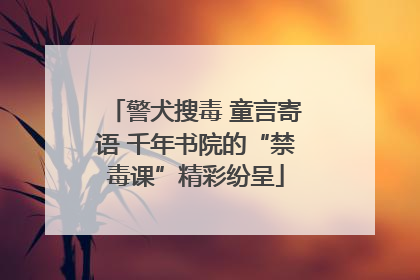 警犬搜毒 童言寄语 千年书院的“禁毒课”精彩纷呈