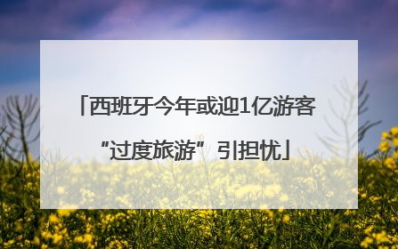 西班牙今年或迎1亿游客 “过度旅游”引担忧