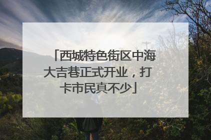 西城特色街区中海大吉巷正式开业，打卡市民真不少