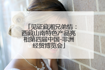 见证藏湘兄弟情：西藏山南特色产品亮相第四届中国-非洲经贸博览会