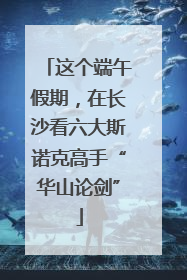 这个端午假期，在长沙看六大斯诺克高手“华山论剑”