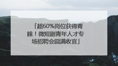 超60%岗位获得青睐！微短剧青年人才专场招聘会圆满收官