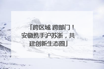 跨区域 跨部门！安徽携手沪苏浙，共建创新生态圈