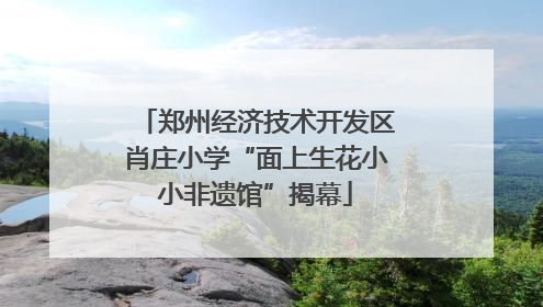 郑州经济技术开发区肖庄小学“面上生花小小非遗馆”揭幕