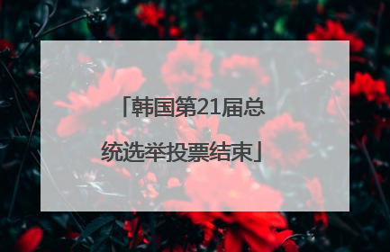 韩国第21届总统选举投票结束