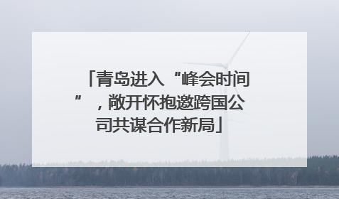 青岛进入“峰会时间”，敞开怀抱邀跨国公司共谋合作新局