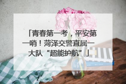 青春第一考，平安第一哨！菏泽交警直属一大队“超能护航”